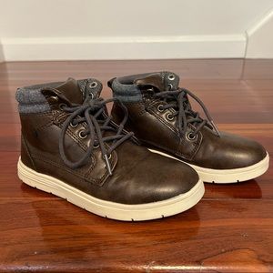 Cat & Jack Boys Brown Boots Sneakers - Kids Size 13